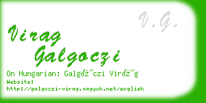 virag galgoczi business card